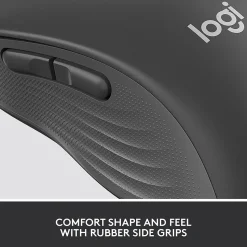 Logitech Signature M650 Large Wireless Ergonomic Optical Bluetooth & USB Mouse, Graphite (910-006231)