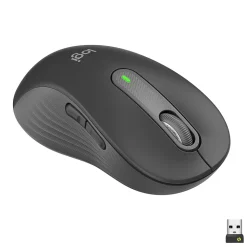 Logitech Signature M650 Large Left Wireless Optical Mouse - For Large Sized Left Hands, Graphite (910-006234)
