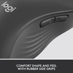 Logitech Signature M650 Large Left Wireless Optical Mouse - For Large Sized Left Hands, Graphite (910-006234)