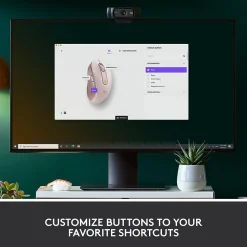 Logitech Signature M650 Wireless Ergonomic Optical Bluetooth & USB Mouse, Rose (910-006251)