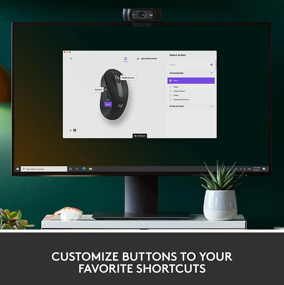 Logitech Signature M650 Wireless Optical USB Mouse, Graphite (910-006250)