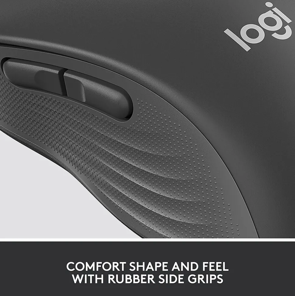 Logitech Signature M650 Wireless Optical USB Mouse, Graphite (910-006250)