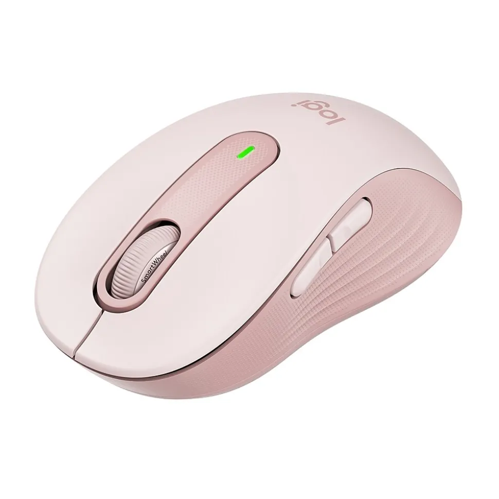 Logitech Signature M650 Wireless Ergonomic Optical Bluetooth & USB Mouse, Rose (910-006251)