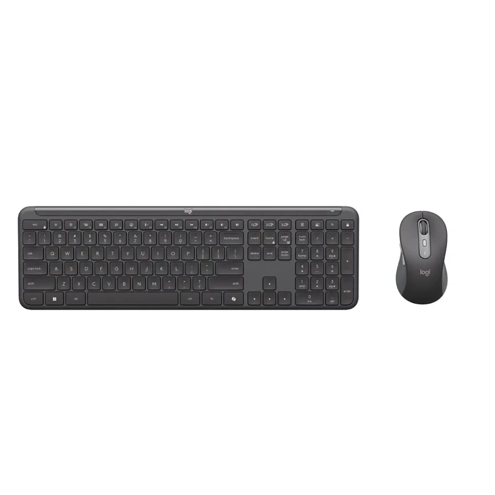Logitech Signature Slim MK955 Wireless Keyboard and Optical Mouse Combo, Black (920-013271)