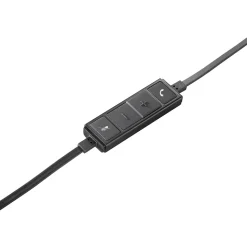 Logitech USB Headset Mono H650e Noise Canceling, Over-the-Head, Black & Silver (981-000513)