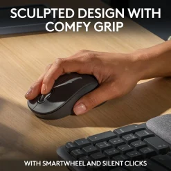 Logitech Wave Keys/Signature MK670/M550 L Wireless Ergonomic Keyboard & Optical Mouse Combo, Graphite (920-012059)