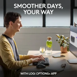 Logitech Wave Keys/Signature MK670/M550 L Wireless Ergonomic Keyboard & Optical Mouse Combo, Graphite (920-012059)