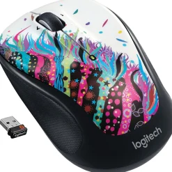 Logitech Wireless Ambidextrous Optical USB Mouse, Black (910-006828/3803)