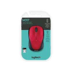 Logitech Wireless Optical Mouse, Red (910-002893)