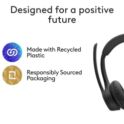 Logitech Zone 305 Wireless Noise Canceling Bluetooth Headset, Black (981-001452)