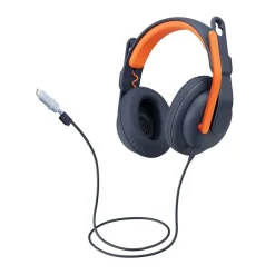 Logitech Zone Learn USB-C Stereo Computer Headset, Blue/Orange (981-001383)