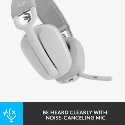 Logitech Zone Vibe 100 Wireless Noise Canceling Bluetooth, Off-White (981-001257)
