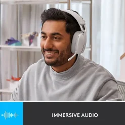 Logitech Zone Vibe 100 Wireless Noise Canceling Bluetooth, Off-White (981-001257)