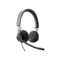 Logitech Zone Wired Noise Canceling Stereo Computer Headset, Over-the-Head, Graphite (981-000876)