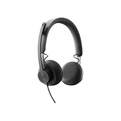 Logitech Zone Wired Noise Cancelling Stereo Computer Headset, Over-the-Head, Graphite (981-000871)