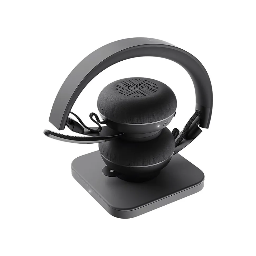 Logitech Zone Wireless Plus UC Bluetooth Stereo Mobile Headset, Black (981-000918)