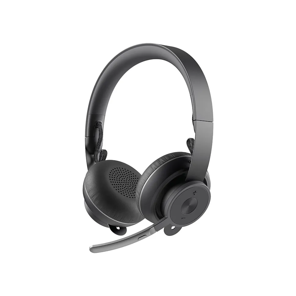 Logitech Zone Wireless Plus UC Bluetooth Stereo Mobile Headset, Black (981-000918)