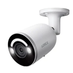 Lorex Fusion 4K 8.0-MP 16-Camera-Capable 2-TB NVR System with 4 IP Smart-Deterrence Bullet Cameras, White (N847A62-8A4-E)