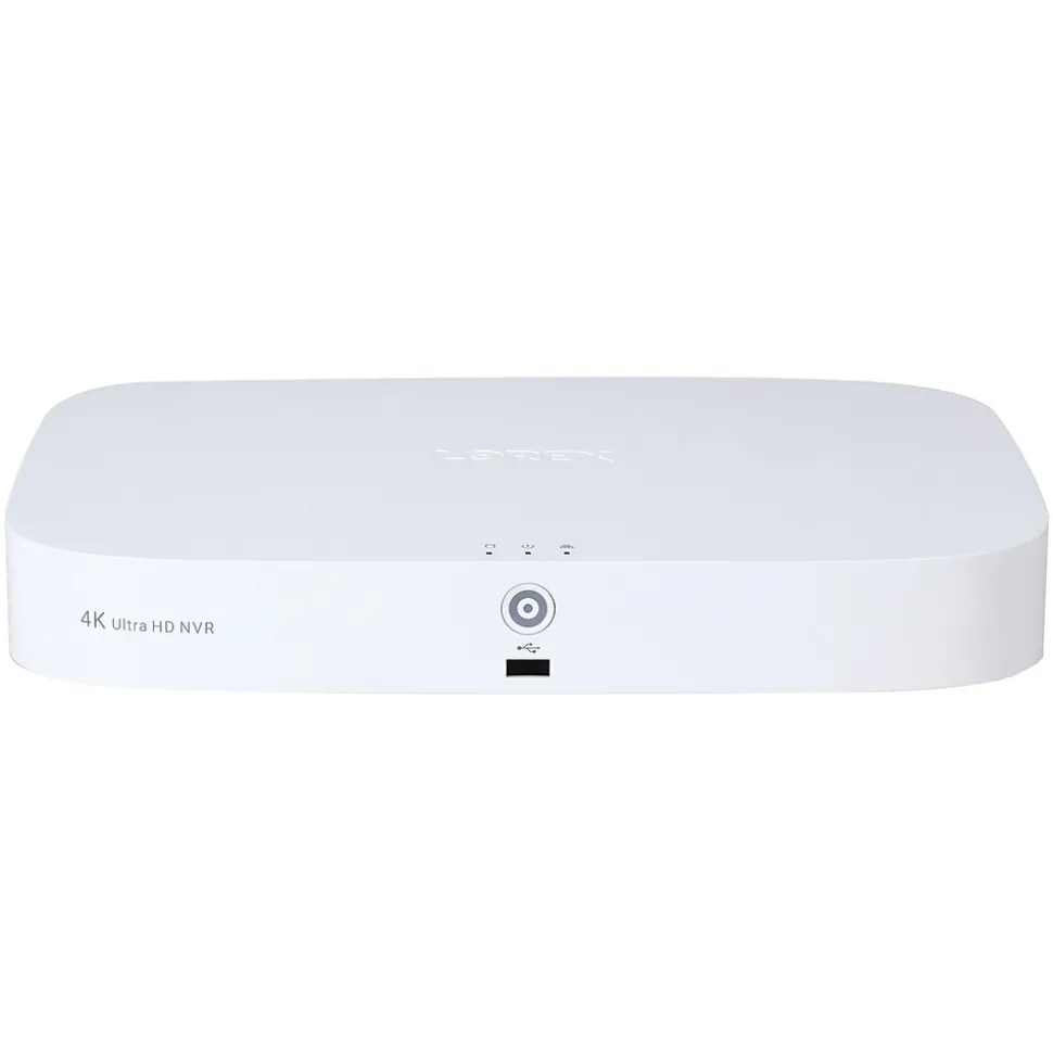 Lorex Fusion 4K 8.0-MP 16-Camera-Capable 2-TB NVR System with 4 IP Smart-Deterrence Bullet Cameras, White (N847A62-8A4-E)