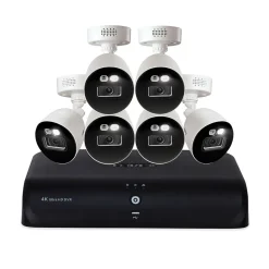 Lorex Fusion 4K 8.0-MP 12-Camera-Capable 2-TB DVR System with 6 Wired Smart Deterrence CVI Cameras, White (D881A82B-8DA6-E)