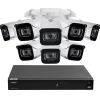 Lorex Fusion 4K 8.0-MP 16-Camera-Capable 4-TB NVR System with 8 IP Bullet Cameras, White (N864A64B-8CA8)