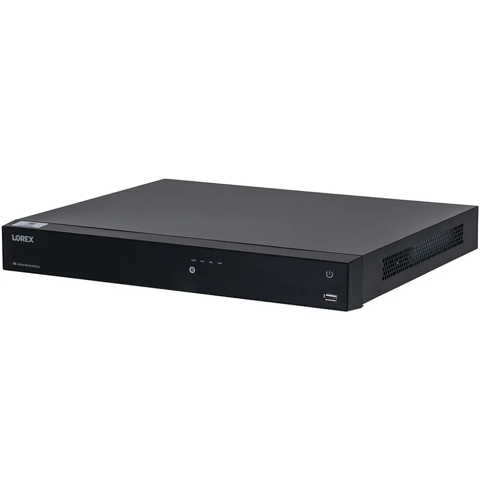 Lorex Fusion 4K 8.0-MP 16-Camera-Capable 4-TB NVR System with 8 IP Smart-Deterrence Bullet Cameras, White (N864A64B-8AB8)