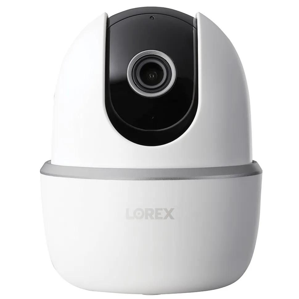 Lorex 2K QHD Indoor Wi-Fi Smart Pan-and-Tilt Security Camera with Person Detection, White (W462AQC-E)