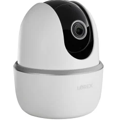 Lorex 2K QHD Indoor Wi-Fi Smart Pan-and-Tilt Security Camera with Person Detection, White (W462AQC-E)