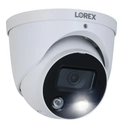 Lorex 4K Ultra HD Indoor/Outdoor Add-on IP Dome Security Camera with Smart Deterrence Plus, White (E893DD-E)