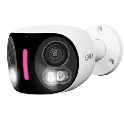 Lorex Wi-Fi 4K Dual-Lens Smart Security Camera with Smart Security Lighting, White (W891UAD-E)