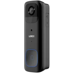 Lorex Wi-Fi 2K Wired/Wireless Smart Video Doorbell, Black (B463AJDB-E)