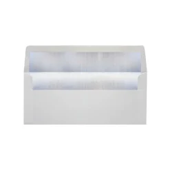 LUX 4 1/8" x 9 1/2" #10 60lbs. Envelopes, White With Silver LUX Lining, 50/Pack