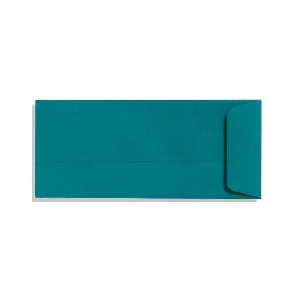 LUX 4 1/8" x 9 1/2" #10 70lbs. Open End Envelopes, Teal Blue, 50/Pack