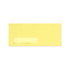 LUX 4 1/8" x 9 1/2" #10 Window Envelopes, Pastel Canary Yellow, 50/Pack