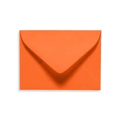 LUX 2 11/16" x 3 11/16" 70lbs. #17 Mini Envelopes W/Glue, Mandarin Orange, 50/Pack