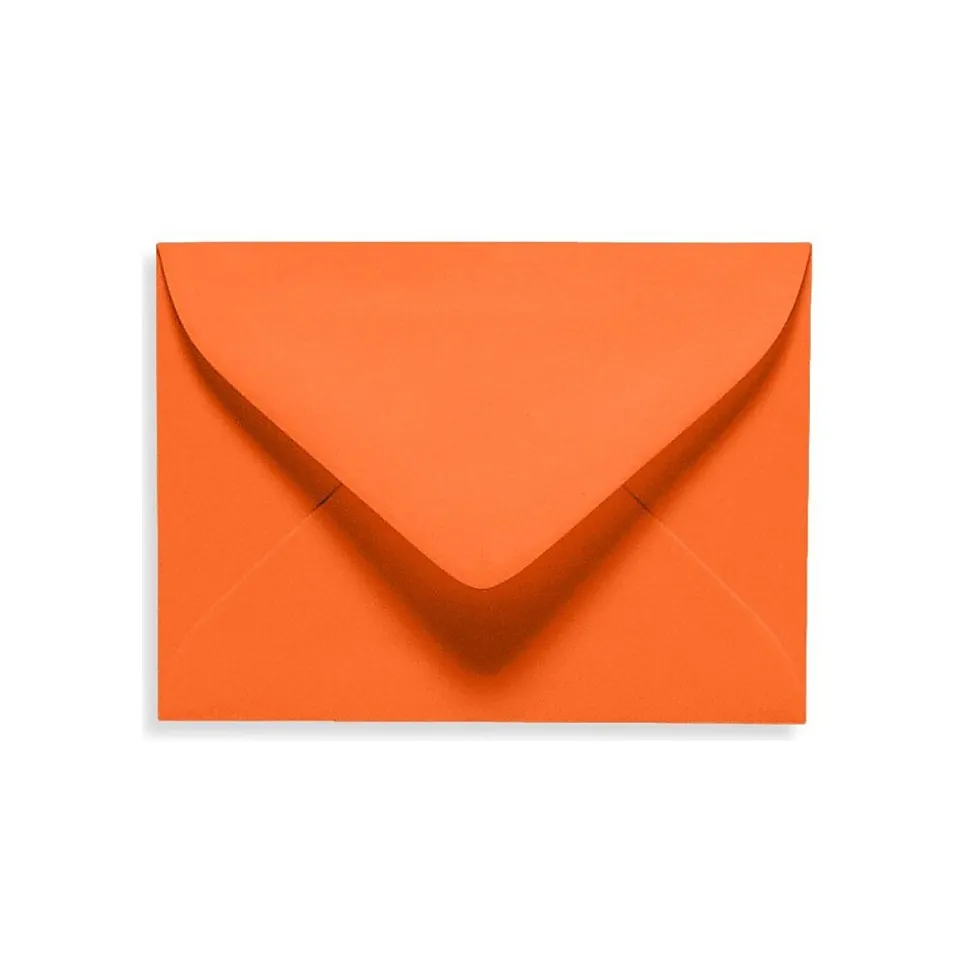 LUX 2 11/16" x 3 11/16" 70lbs. #17 Mini Envelopes W/Glue, Mandarin Orange, 50/Pack