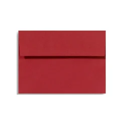 LUX 5 3/4" x 8 3/4" 60lbs. Square Flap Envelopes W/Glue, Holiday Red, 50/Pack