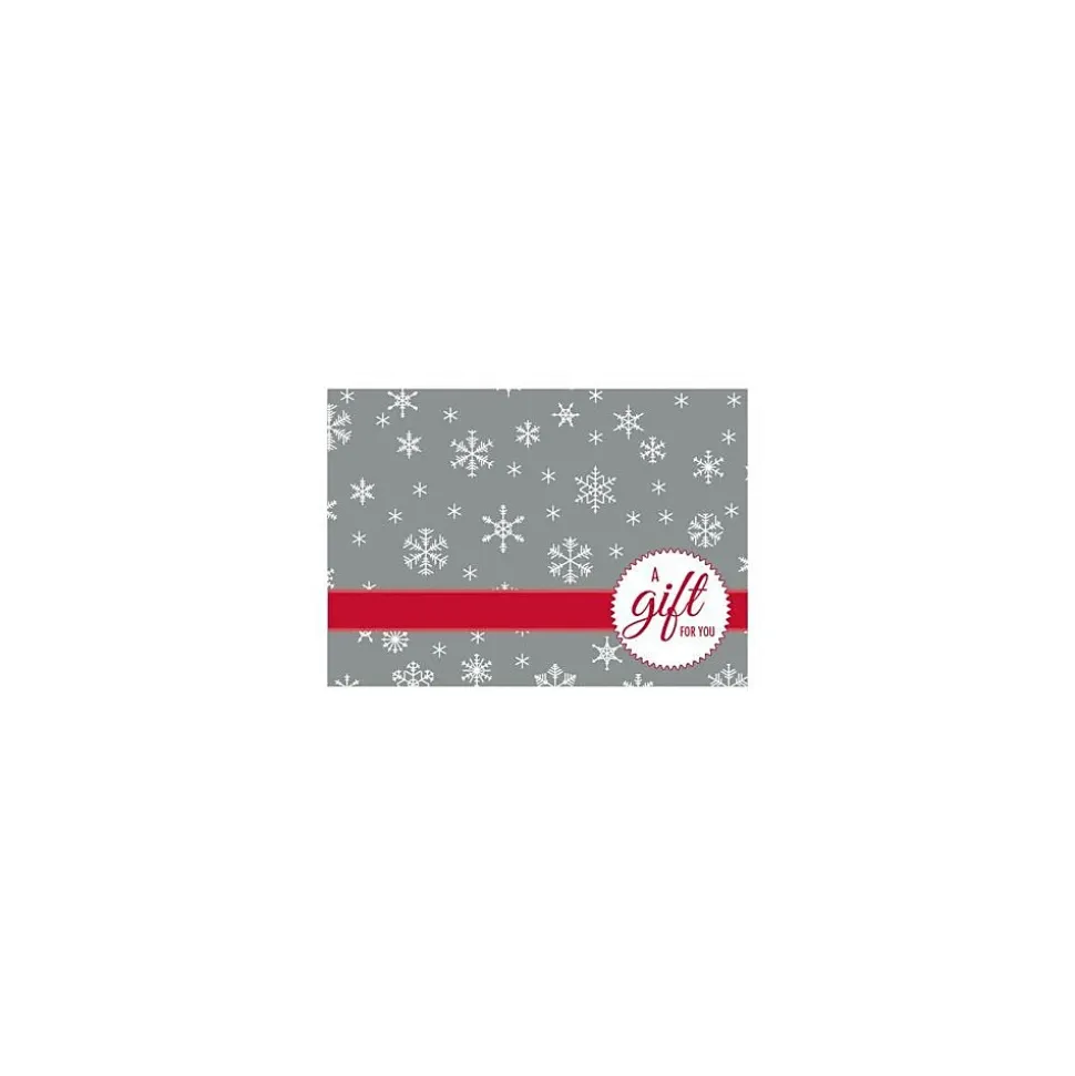 LUX #17 Mini Gift Card Envelopes, 2 11/16" x 3 11/16", Silver Snowflake, 1000 Qty (LEVC-H02-1M)