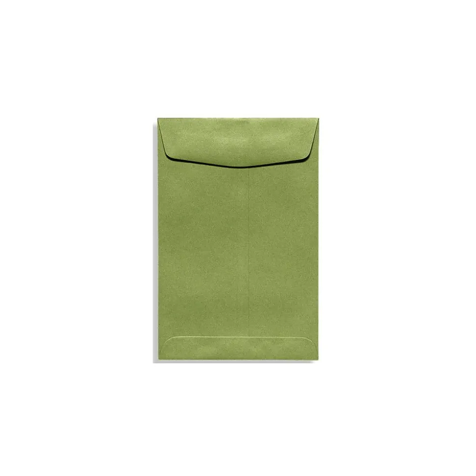 LUX 10" x 13" 70lbs. Commercial Flap Open End Envelopes, Avocado Green, 50/Pack