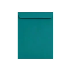 LUX 10" x 13" 80lbs. Commercial Flap Open End Envelopes, Teal Blue, 50/Pack