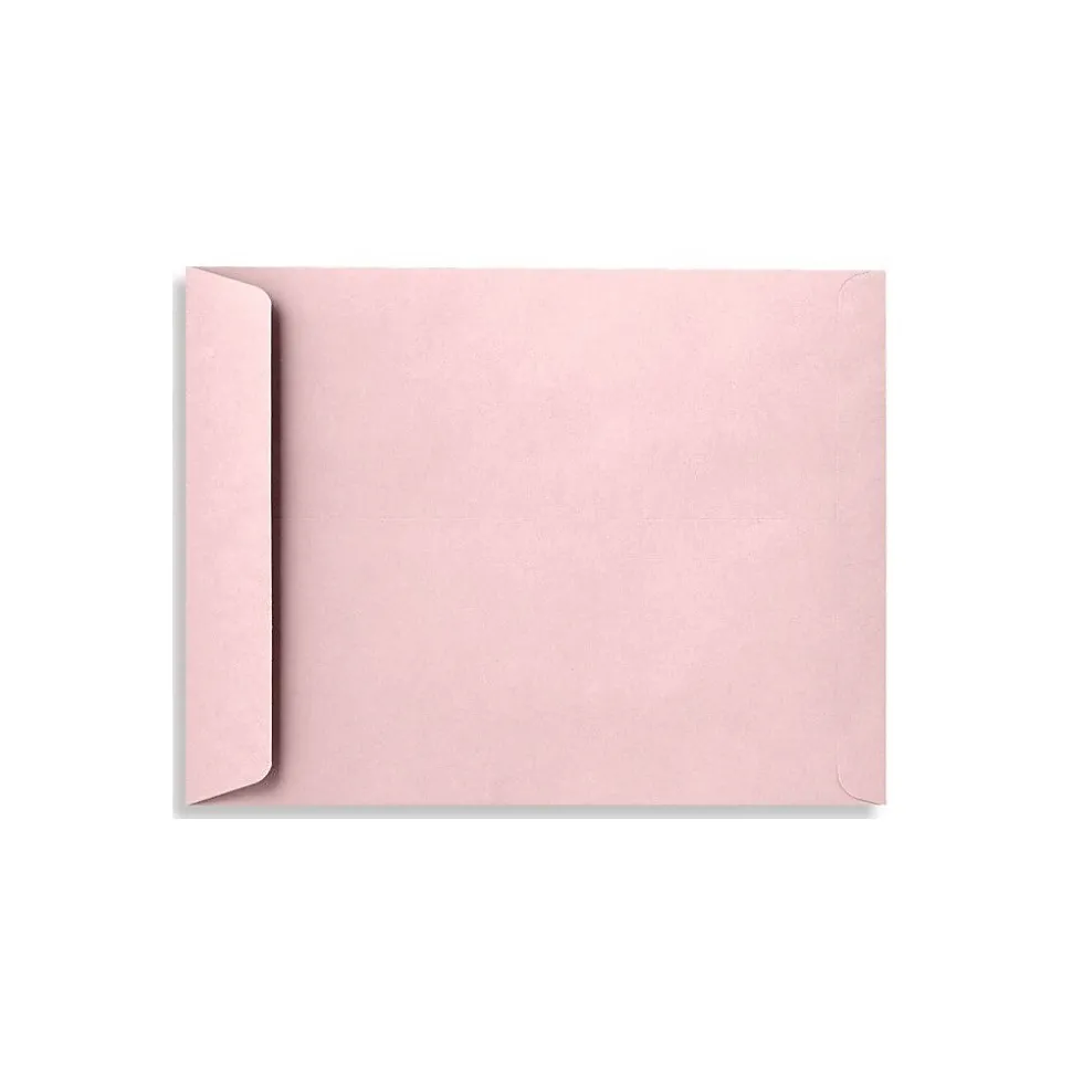 LUX 10" x 13" 70lbs. Open End Envelopes, Candy Pink, 50/Pack