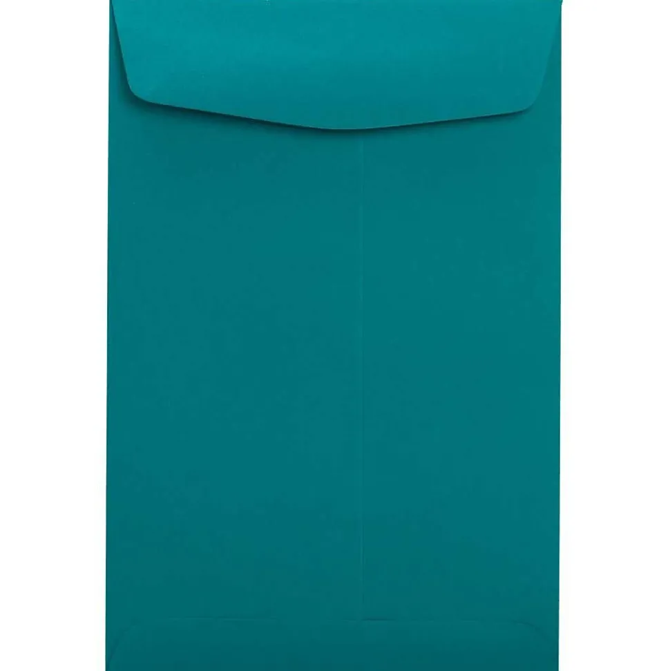 LUX 9" x 12" 70lbs. Open End Envelopes, Teal Blue, 50/Pack