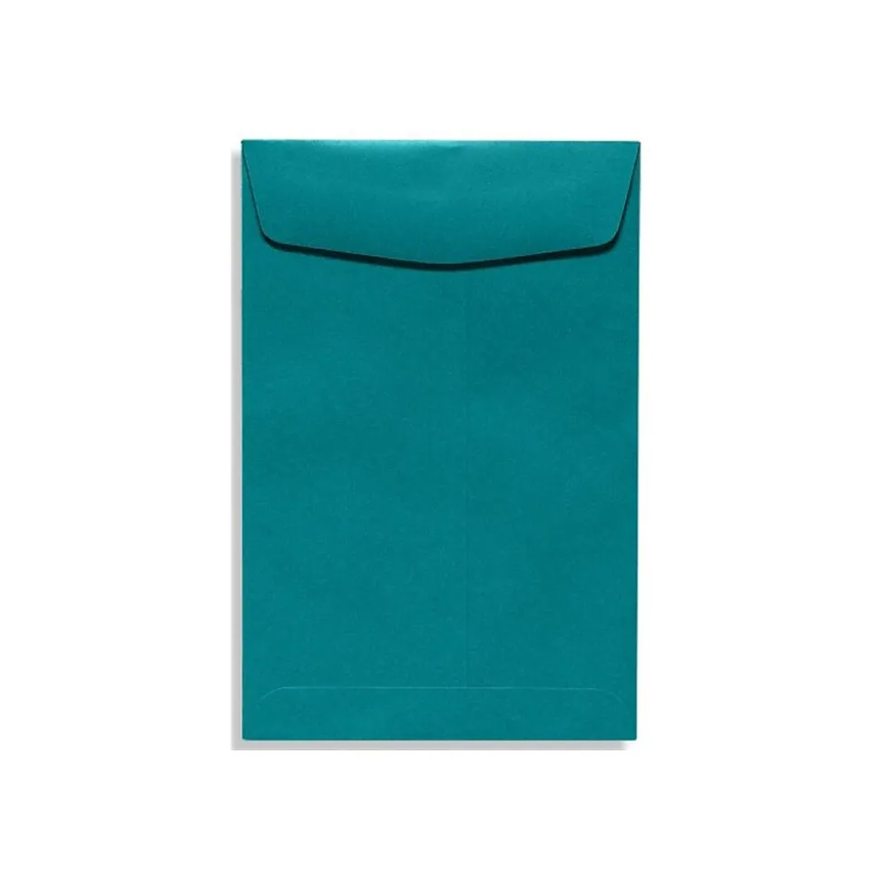 LUX 9" x 12" 70lbs. Open End Envelopes, Teal Blue, 50/Pack