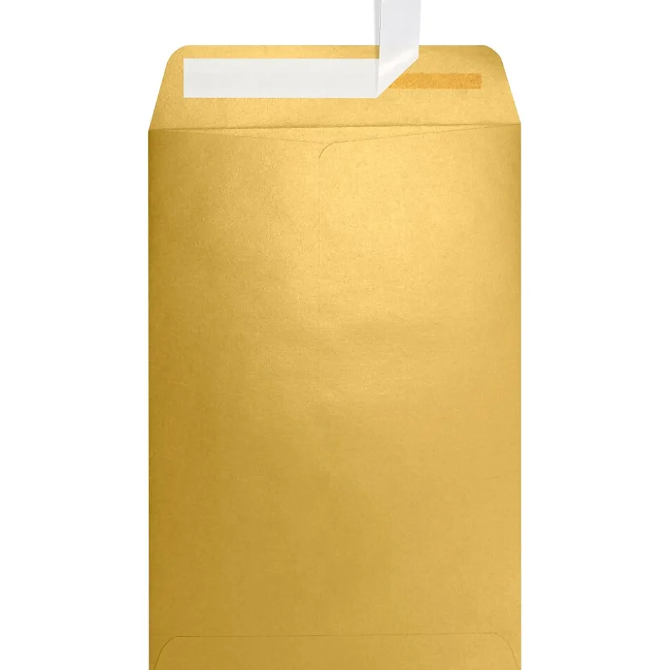 LUX 6 x 9 Open End Envelopes, Gold Metallic, 500/Box (1644-07-500)