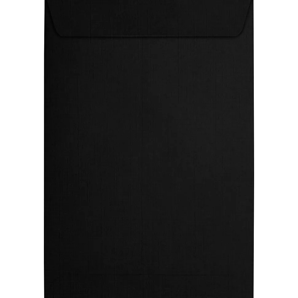LUX 6 x 9 Open End Envelopes, 50/Box, Black Linen (1644-BLI-50)