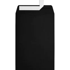 LUX 6 x 9 Open End Envelopes, 50/Box, Black Linen (1644-BLI-50)