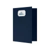 LUX 9 x 12 Presentation Folders, Standard Two Pocket w/ Front Cover Card Slit, Deep Blue Linen, 50/Pack (OR144DDBLU10050)