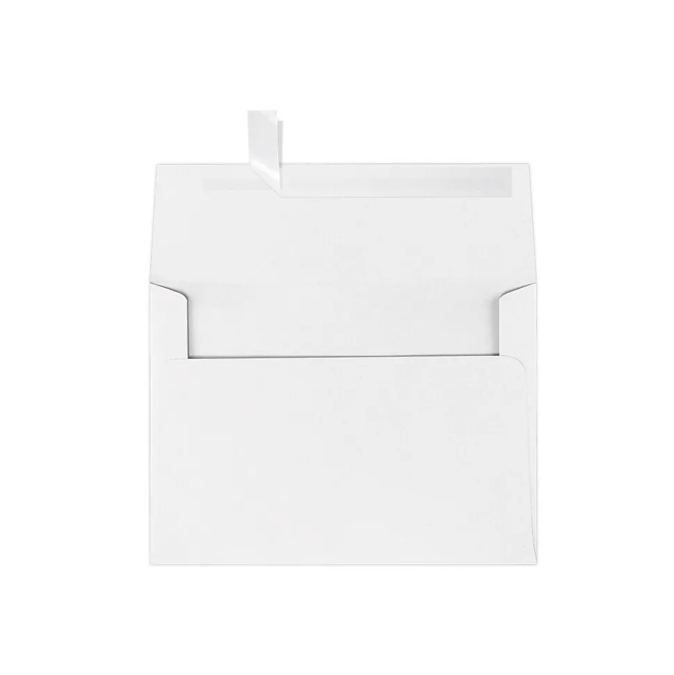 LUX A7 Invitation 100% Recycled Envelopes, 5.25" x 7.25", White, 50/Box (4880-WPC-50)