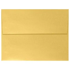 LUX A4 Invitation Envelopes (4 1/4 x 6 1/4) 50/Pack, Gold Metallic (4872-07-50)