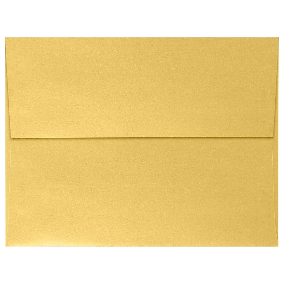 LUX A4 Invitation Envelopes (4 1/4 x 6 1/4) 50/Pack, Gold Metallic (4872-07-50)